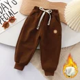 thumbnail image 3 of Pantalones de lana gruesa para niños, ropa de exterior para invierno, pantalones con puños de pelo de Camel para niños pequeños, ropa de abrigo de otoño e invierno para bebés, 3 of 5