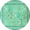 thumbnail image 1 of Ahgly Company Indoor Round Persian Turquoise Blue Traditional Area Rugs, 5' Round, 1 of 4
