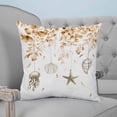 thumbnail image 4 of Orange Eucalyptus Coastal 24x24 Pillow Covers Set of 2, Beach Starfish Conch Throw Pillow Covers Decorative Couch Cushion Case, Microfiber Square Pillowcases for Bedroom Car Living Room, 4 of 7