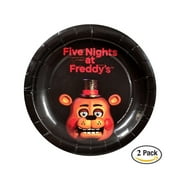 Angle View: Five Nights at Freddy's Dessert Plates (8), 7 inch, 2 pack
