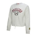 thumbnail image 2 of Women's Mitchell & Ness Heather Gray Philadelphia Phillies Cropped Toggle Pullover Sweatshirt, 2 of 7
