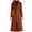 *Brown, variant on ClodeEU Women's Wool Blend Overcoat With Pockets,Long Notched Lapel Coat ,Elegant Fall Winter Overcoat Coffee,Womens Plus XXXXXL
