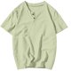 thumbnail image 2 of pstuiky camisetas de hombre, Camisa de manga corta con cuello para hombre, estilo casual, con cuello y media cremallera, con sensación de hielo y perla camisas casuales para hombre l, 2 of 8
