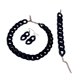 thumbnail image 3 of Conjunto de collar, pulsera y pendientes de cadena gruesa de moda, joyería exagerada, cadena de eslabones de acrílico mate con cierre resistente para Negro, 3 of 9