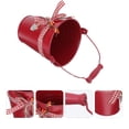 thumbnail image 3 of Iron Bucket Flowerpot Practical Flower Pot Creative Flower Planting Pot with Bowknot, 3 of 7