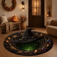 thumbnail image 5 of 3D Halloween Rug, Candy Corn Abyss Quilted Round Mat, Halloween Quilted Round Rug 3D Illusion, Soft & Durable Fabric Non-Slip Modern Home Decor (40cm/15.75in,60cm/23.62in,80cm/31.5in, Style ), 5 of 6