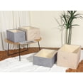 thumbnail image 2 of REGALWOVEN Storage Cube, Fabric Storage Bin with Handles for Shelves Closet, Foldable Basket Grey 15.7*9.1*7.9in, 2 of 7