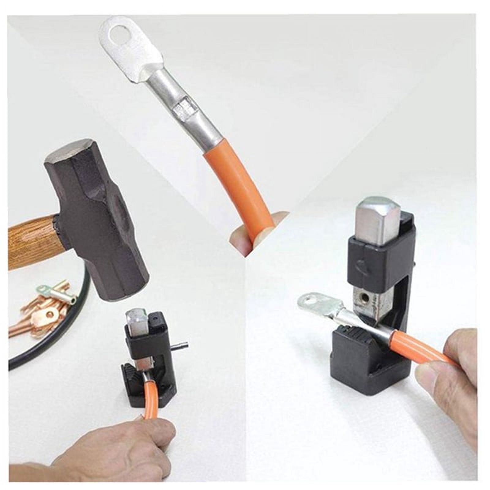 Hand Tools, Cable Lug Crimping Tool, Hammer Lug Crimper Battery Terminal Wire Soldering Cable Crimping Tool AWG 6 to 3/0