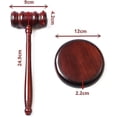 thumbnail image 2 of Wooden Gavel And Sound Block Set Wood Gavel And Round Hammer Sound Block Perfect For Judge Lawyer Auction Sale, 2 of 5