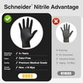 thumbnail image 6 of Schneider Nitrile Exam Gloves -Small, 100-ct Box,Black Disposable Gloves Latex-Free, Powder-Free, Food Safe, Medical Gloves for Cooking, Cleaning, Examination, 6 of 6