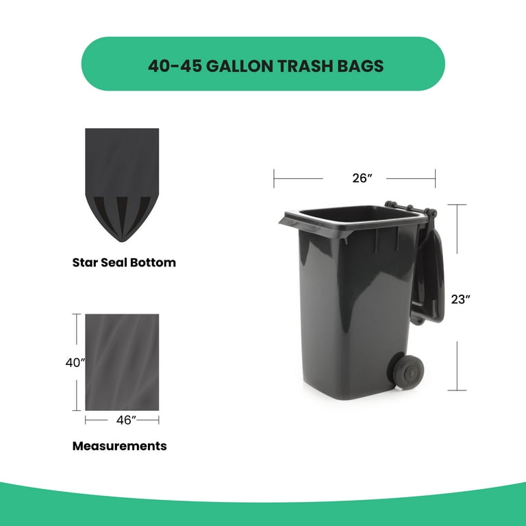 Reli. 45 Gallon Recycling Bags (100 Bags) Blue Large Recycle Trash Bag 40  Gallon - 45 Gallon Garbage Bags, Blue Recycle Bags 40-45 Gal 