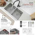 thumbnail image 4 of Stylish Undermount 30" Stainless Steel Double Bowl Kitchen Sink with Grid S-304XG, 4 of 12