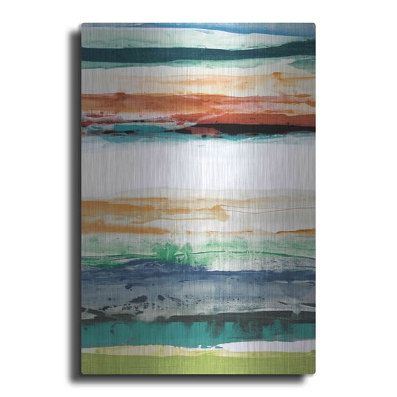 Luxe Metal Art 'Primary Descision III' by Sisa Jasper Metal Wall Art, 16"x24"