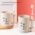 thumbnail image 3 of Matsuzay Pareja taza de enjuague bucal cepillo de dientes tazas reutilizables contraste Color cepillado de dientes amante taza titular Juegos de accesorios de baño azul 1, 3 of 6