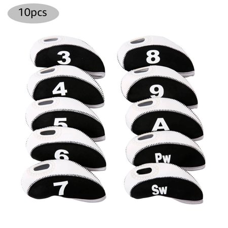 BCBMALL 10pcs Neoprene Golf Club Iron Head Cover For Titleist Callaway Ping Taylormade