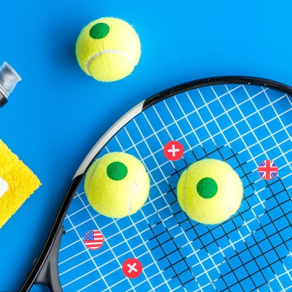 MEIBUTYUP 4Pcs Silicone Tennis Racket Dampeners with Flag Pattern Vibration Absorbers for Tennis