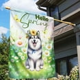 thumbnail image 3 of Alaskan Malamute Hello Spring Time Flower Floral Nature House Flag 28x40in Double Sided Alaska Mal Dog Lovers Gifts Outdoor Decor - 02031, 3 of 5