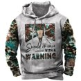thumbnail image 2 of Chandail à Capuchon Patriotique pour Hommes, Style Rétro Western, Aztèque, Ethnique, Drapeau Américain, Imprimé Graphique, Manches Longues, Chandail à Enfiler Décontracté avec Poche, 2 of 3