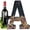 Black (A), variant on Made Easy Kit Metal Letter Wine Cork Keepsake Saver & Holder Monogram w/Free Wall Mount Kit A-Z