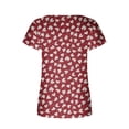 thumbnail image 3 of Sentuca Casual Tops for Women Short Sleeve Square Neck Print Soft Tops, 3 of 5