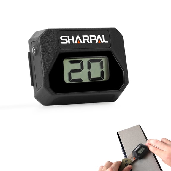 SHARPAL 195H Digital Angle Guide for Knife Sharpening Stone and Whetstone Freehand Digital Angle Trainer, Motion-Filtering Algorithm, Stable Real-Time 1 Readout, 080, Compact, Strong Magnetic Base
