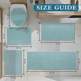 thumbnail image 3 of ChakmeOne 5 Piece Bathroom Rug Set Thin Super Absorbent Non Slip Machine Washable Bath Mat with Rubber Backing for Shower Tub Floor & Toilet, 3 of 7