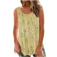 thumbnail image 2 of Tank Tops for Women under $5 Solid Round-Neck Sleeveless Loose Pullover T-shirt, 2 of 5