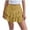 Yellow, variant on qolati Women Smocked Ruffle Mini Skirts Summer High Waisted Tiered Short Skirt Cute Pleated A-Line Flared Skirt with Shorts Underneath