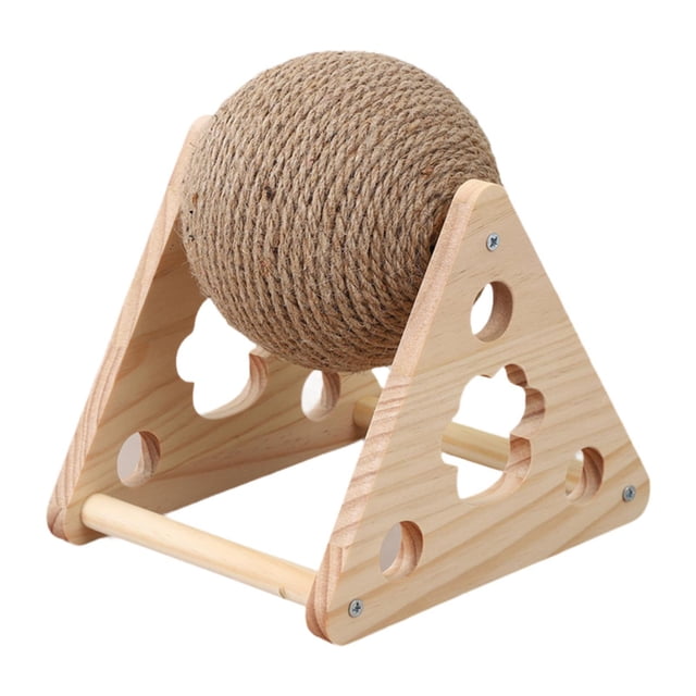 koolsoo Cat Scratching Ball for Indoor Cats Furniture Protector Rotatable with Stand B