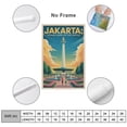thumbnail image 2 of Jakarta Monas Heart of The Capital National Monument Vintage Travel Poster Retro Indonesia Wall Decor Print Poster, 2 of 8