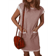 thumbnail image 2 of Vestido Mini con Mangas y Bloques de Color, Rosa Talla S, 2 of 7