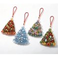 thumbnail image 5 of Christmas Halloween DIY Rhinestone Diamond Painting Ornament Set, 4‑Pack Hanging Art Decor for Tree Window, Sparkling Beginner Friendly Holiday Craft Kit (Christmas tree), 5 of 6