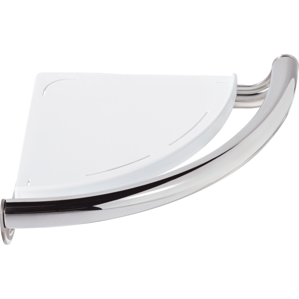 Decor Assist Contemporary 9.13 in. W Corner Shelf with Assist Bar in