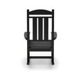 thumbnail image 4 of Miekor Furniture Black Traditional Porch Rocker – Classic HDPE Poly Lumber for Porch, Patio, and Garden Comfort 8773, 4 of 5