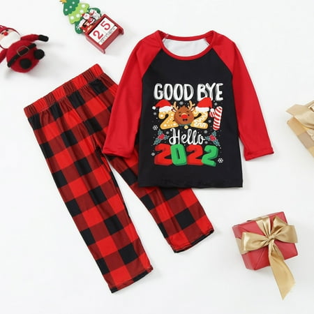 

women Christmas pajamas for family matching outfits son daughter sets soft Red Christmas Baby Kids Child Printed Top+Pants Xmas Family Matching Pajamas Set