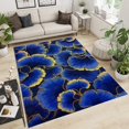 thumbnail image 3 of Blue Ginkgo Leaf Carpet, Plant Area Rugs, Shock Absorption Carpet Soft Texture Lightweight And Low Profile Apply To Home Decor Entryway Hallway 2x3ft, 3 of 6