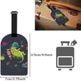 thumbnail image 2 of GZHJMY Dinosaur Summer Planets Luggage Tags 1 Piece, PU Leather Travel ID Label with Privacy Name Card Cover for Travel Bag Suitcase Decoration, 2 of 6