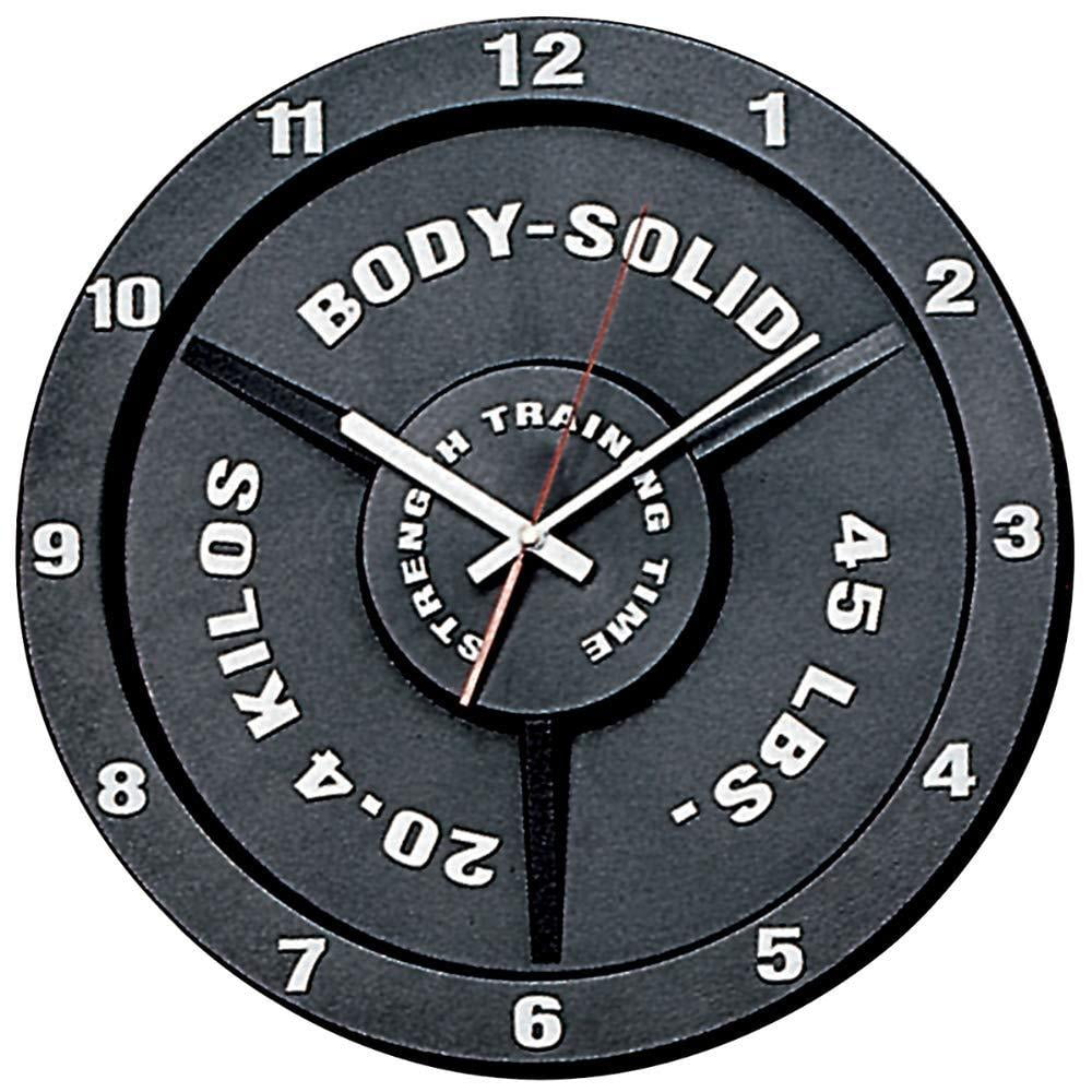 Body-Solid Tools Strength Training Time Clock (STT45), Weight-themed clock will be a highlight of any home or professional workout area By BodySolid