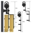 thumbnail image 3 of 5/5.5/6/6.6FT Bypass Sliding Barn Door Hardware Track Kit, J Shape Hanger Set, For Double Wooden Doors Use, Single Track
--------
,Long Lasting, 3 of 6