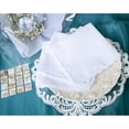thumbnail image 4 of 12pack -Bulk Pack Handkerchiefs Cotton Scalloped Hankies Pocket Square Towel White 11 Inches, 4 of 6