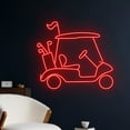 thumbnail image 2 of Handmadetneonsign Golf Cart Neon Sign, Golfer LED Light, Golfing LED Sign, Golf Caddy Neon Light, 2 of 5
