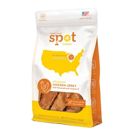 Spot Farms poulet sans grains Jerky avec Treat Graine de lin et la vitamine E chien, 12,5 oz