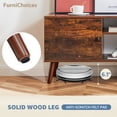 thumbnail image 3 of EDX 55-60 Inch TV Stand, Entertainment Center, Adjustable Wooden TV Table, Rust Brown, 3 of 8