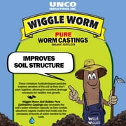 Wiggle Worm 100% Pure Organic Mineral-Dense Worm Castings Fertilizer, 15lbs, 4 Pack - Improves Soil Fertility and Aeration for Growing Better Houseplants, Vegetables, and More