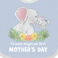 thumbnail image 4 of Inktastic I'll Never Forget Our 1st Mother's Day Elephant Family Boys or Girls Baby Bib, 4 of 4