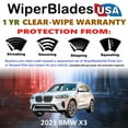 thumbnail image 2 of 2023 BMW X3 Beam Wiper Blades Wipers w/1yr Warranty (Set of 2) (WiperBladesUSA), 2 of 5