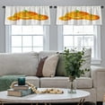 thumbnail image 5 of LALILO Kitchen Curtain Valance Blue Growth Forest Retro Yellow Rod Pocket Window Curtain 52"x 18" Set of 2, 5 of 7