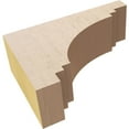 thumbnail image 6 of 2"W x 6"D x 4"H Classic Pescadero Rough Cedar Woodgrain TimberThane Corbel, Primed Tan, 6 of 6