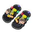 thumbnail image 6 of LNMQLPDBS Toddler Girl Sandals Cute Childrens Cartoon Flash Jelly Slippers Summer Soft Sole Non-Slip Open Toe Flat Sandals for Indoor and Outdoor Trendy Slippers for Kids Black 9-9.5 Years, 6 of 6