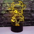 thumbnail image 3 of YSTIAN 3D Cow Night Light Lamp Illusion Led 7 Color Changing Touch Switch Table Desk Decoration Lamps Acrylic Flat ABS Base USB Cable Toy (Bus), 3 of 5